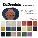 毛糸 並太 ウール100% 秋冬 「スキーフローレン」 Ski Fraulein 全20色 スキー毛糸 SKI YARN 元廣