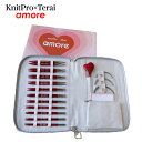 輪針セット KnitPro & teraiコラボ『 amore Red 118 』交換式輪針セット 200671 棒針 編針 ★ねこマーカーのおまけ付き