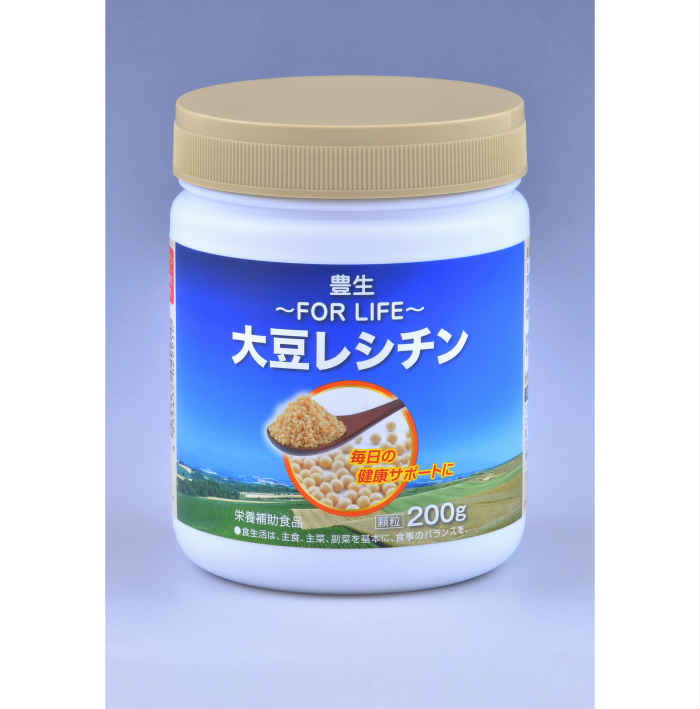 豊生 大豆レシチン（顆粒）乾燥剤入 200g　 サプリ　健康食品 栄養補助食品 サプリメント 健康 ホスファチジルコリン リン脂質 ポイント消費