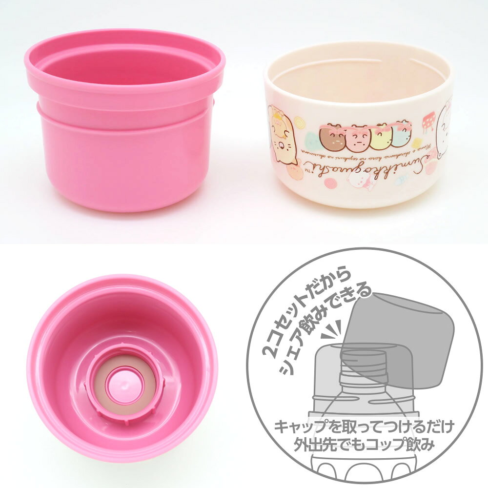 【100円クーポン有】すみっコぐらしペットボトル用コップセット すみっコ すみっこ ピクニック 行楽 行楽用品 アウトドア お花見 レジャー 2個 セット ペットボトル 衛生的 遠足 お出かけ キャンプ 女の子 キャラクター 入園 入学 GW maru-mall-10001207 まるモール 楽天市場店 サンプル画像3