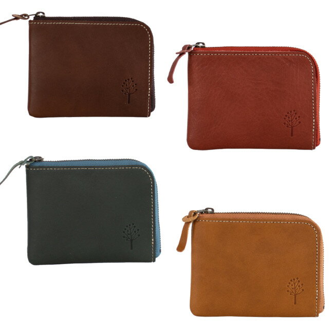 【送料無料】【Kanmi カンミ】ドロップツリーL型ショートウォレット/ミニ財布/財布/レザー/牛革/レディース/かわいい/おしゃれ【ファッション】【ラッピング無料】誕生日プレゼント/御祝い/お祝い/ギフト/贈り物/母の日