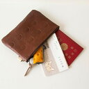 【送料無料】【Kanmi カンミ】キャンディフラットポーチ ポーチ フラットポーチ 型押し レザー 牛革 レディース かわいい おしゃれ【ファッション】【ラッピ...