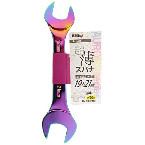 乐天商城 - Boltex　オーロラ超薄スパナ19x21mm　AR-CURS19x21★レインボー・AURORA・林金物