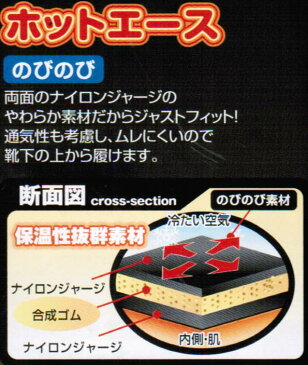 おたふく手袋インナーソックス　ロング　厚地タイプHA-418【防寒対策・靴下・くつした】