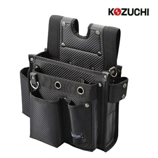 コヅチ　KOZUCHIワークタイムツールシリーズWT-01BK　仮枠袋　ブラック　 黒腰袋　仮枠袋　工具差　小物入れ　ツールケース　収納　整理　携帯　おしゃれ(4)