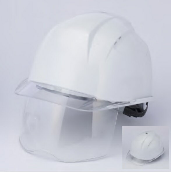 乐天商城 - トーヨーセフティーシールド内蔵ヘルメット帽体：白、シールド：クリアひさし：クリアNo.398F-C-Cスチロールライナー入OT型内装