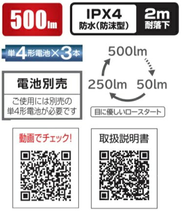 タジマツール建設向LEDヘッドライトM501Dワイド照射　LE-M501D【LEDライト・アウトドア】 maru9-10017467 丸久金物 サンプル画像2