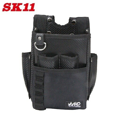 藤原産業　SK11黒　腰袋2段SKC2-3BK