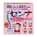 商品情報 商品名 山本漢方センナ顆粒 商品特徴 ○植物性便秘薬 ○センナは、西洋の生薬で古くから便秘薬として 　 使用されています。 ○成分中のセンノシドが穏やかに効きます。 内容量 1.5g×80包 原材料 15歳以上 1/2〜1包 1回 11歳以上15歳未満 1/3〜2/3包 1回 11歳未満 服用しないでください。 上記の量を、1日1回就寝前又は、空腹時に服用してください。ただし、初回は最小量を用い、便通の具合や状態をみながら、少しずつ増量又は減量してください。 効能・効果 便秘。便秘に伴う次の症状の緩和：頭重、のぼせ、肌あれ、吹出物、食欲不振(食欲減退)、腹部膨満、腸内異常発酵、痔。 成分及び分量 1日量1包（1.5g）中 日本薬局センナ末750mg（大腸のぜんどう運動を高め便通をうながします。） *添加物として結晶セルロース、乳糖、トウモロコシデンプン、クロスカルメロースナトリウム、合成ケイ酸アルミニウム、ステアリン酸マグネシウムを含有します。 用量・用法 15歳以上 1/2〜1包 1回 11歳以上15歳未満 1/3〜2/3包 1回 11歳未満 服用しないでください。 上記の量を、1日1回就寝前又は、空腹時に服用してください。ただし、初回は最小量を用い、便通の具合や状態をみながら、少しずつ増量又は減量してください。 使用上の注意 ●してはいけないこと (守らないと現在の症状が悪化したり、副作用が起こりやすくなります。) 1．本剤を服用している間は、次の医薬品を服用しないでください。 他の瀉下薬(下剤) 2．授乳中の人は本剤を服用しないか、本剤を服用する場合は授乳を避けてください。 3．大量に服用しないでください。 ●相談すること 1．次の人は使用前に医師又は薬剤師にご相談ください。 (1) 医師の治療を受けている人 (2) 妊婦又は妊娠していると思われる人 (3) 本人又は家族がアレルギー体質の人 (4) 薬によるアレルギー症状を起こしたことがある人 (5) 次の症状のある人 激しい腹痛、悪心・嘔吐 2．次の場合は、直ちに服用を中止し、この文書を持って医師又は薬剤師にご相談ください。 (1)服用後、次の症状があらわれた場合 発疹・発赤、かゆみ、はげしい腹痛、悪心・嘔吐 (2)1週間位服用しても症状がよくならない場合 3．次の症状があらわれることがあるので、このような症状の継続又は増強が見られた場合には、服用を中止し、医師又は薬剤師に相談ください。 下痢 保管及び取扱い上の注意 ○直射日光の当たらないなるべく湿気の少ない涼しい所に保管してください。 ○小児の手の届かない所に保管してください。 ○誤用を避け、品質を保持するために、他の容器に入れかえないでください。 ○使用期限(外箱に記載)の過ぎた製品は服用しないでください。 メーカー（製造） 山本漢方製薬株式会社 〒485-0035 愛知県小牧市多気東町157番地 お問い合わせ 山本漢方製薬株式会社 電話 0568-77-2319 受付時間 9：00-17：00(土、日、祝日は除く) JANコード 4979654021968 広告文責 株式会社ルフィ　登録販売者：河本裕之　TEL：0120-44-7837 区分 日本製・第(2)類医薬品ご購入額、税込10.000円未満の場合は、手数料が加算されます。 手数料は、自動計算されませんので、当店にてご注文を確認した後に正式なお支払い合計金額をメールにてお知らせいたします。