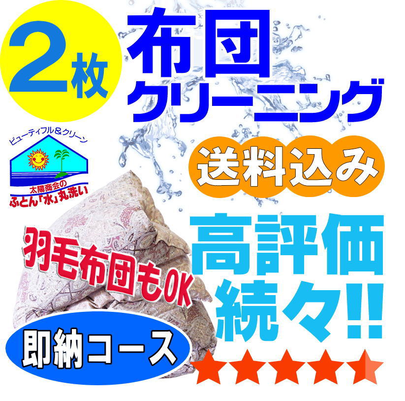 布団 羽毛布団 クリーニング 布団クリーニング 丸洗い 羽毛 2枚 保管オプション追加可 宅配 宅配 ...