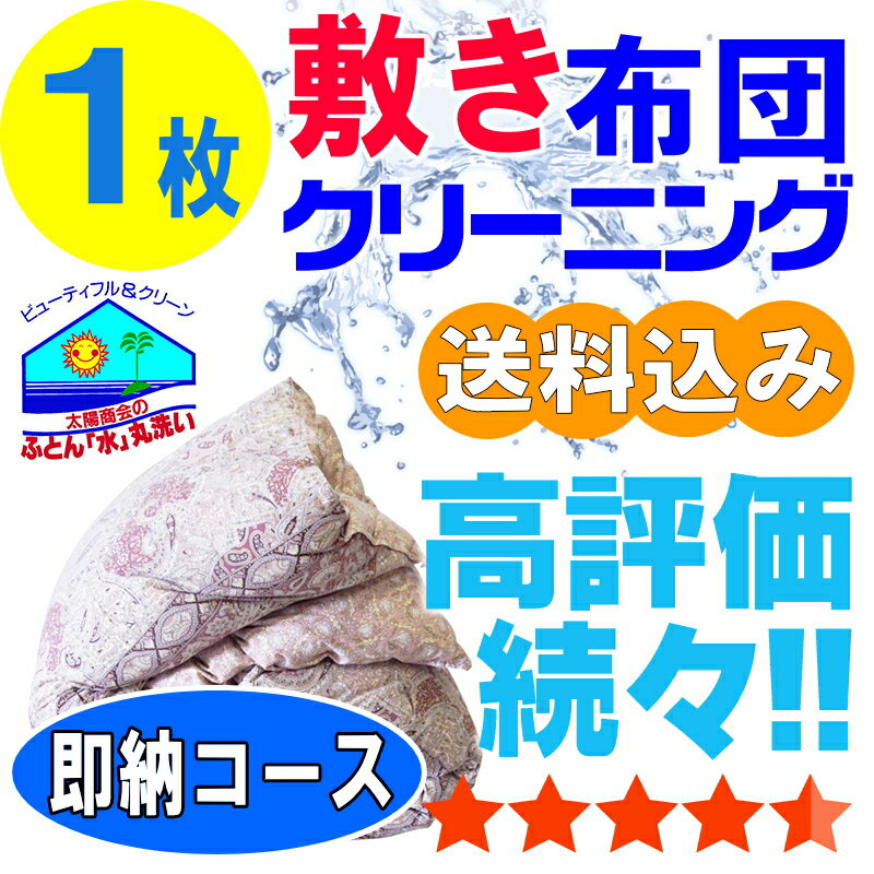 布団クリーニング ふとん クリーニング 布団 丸洗い 敷布団 1枚 宅配 宅配クリーニング