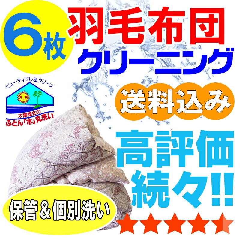 布団クリーニング 保管 羽毛布団 布団 クリーニング ふとん 丸洗い 個別洗い 6枚 宅配 宅配クリーニング