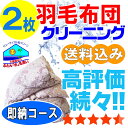 羽毛布団 クリーニング 布団クリーニング ダウン 布団 クリーニング 羽毛 ふとん 丸洗い 2枚 保管オプション追加可 …