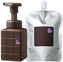 《セット・送料無料》【アリミノ】ピース バウンシーカール ホイップ(チョコ) 250mL(ボトル)&400mL(レフィル) 2点セット