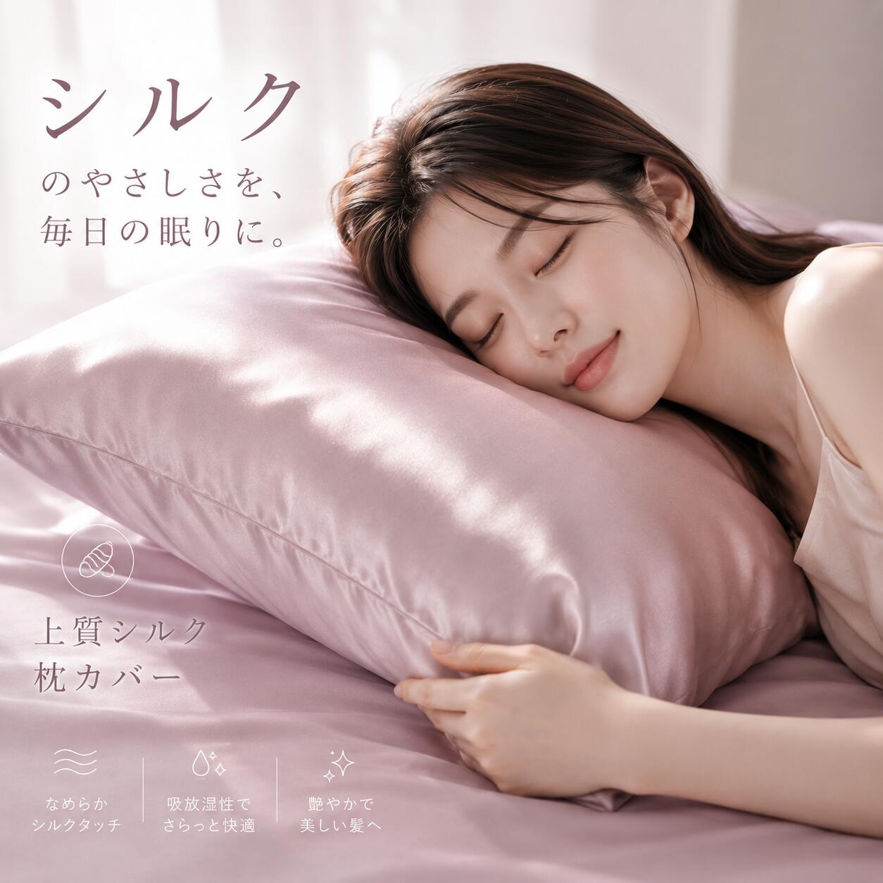 Rakuten - 枕カバー シルク シルク枕カバー 43×60CM シルク 冷感 肌掛け布団 夏用 ひんやり ケット 寝具セット 布団セット シルク枕カバー2枚 洗える ボックスシーツ ヘアケアひんやり可愛い 洗える 抗菌美髪美肌 封筒式 まくらカバー シルク テンセル