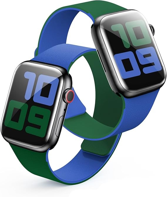 【クーポンで16,980円!!】 アップルウォッチ バンド Apple watch レザーバンド 両面ツートンデザイン マグネット式 スマートウォッチ くすみカラー シリコン 軽量 防水 通気性 おしゃれ 柔らかい レディース メンズ 2色デザイン 交換ベルト 42mm 44mm 45mm 46mm 49mm 対応