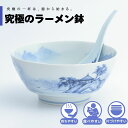 【公式】染付山水 究極のラーメン鉢 まるぶん 有田焼 ラーメン 鉢 レンゲ どんぶり おしゃれ 軽い 電子レンジ対応 食洗器対応 ギフト 誕生日 プレゼント 母...