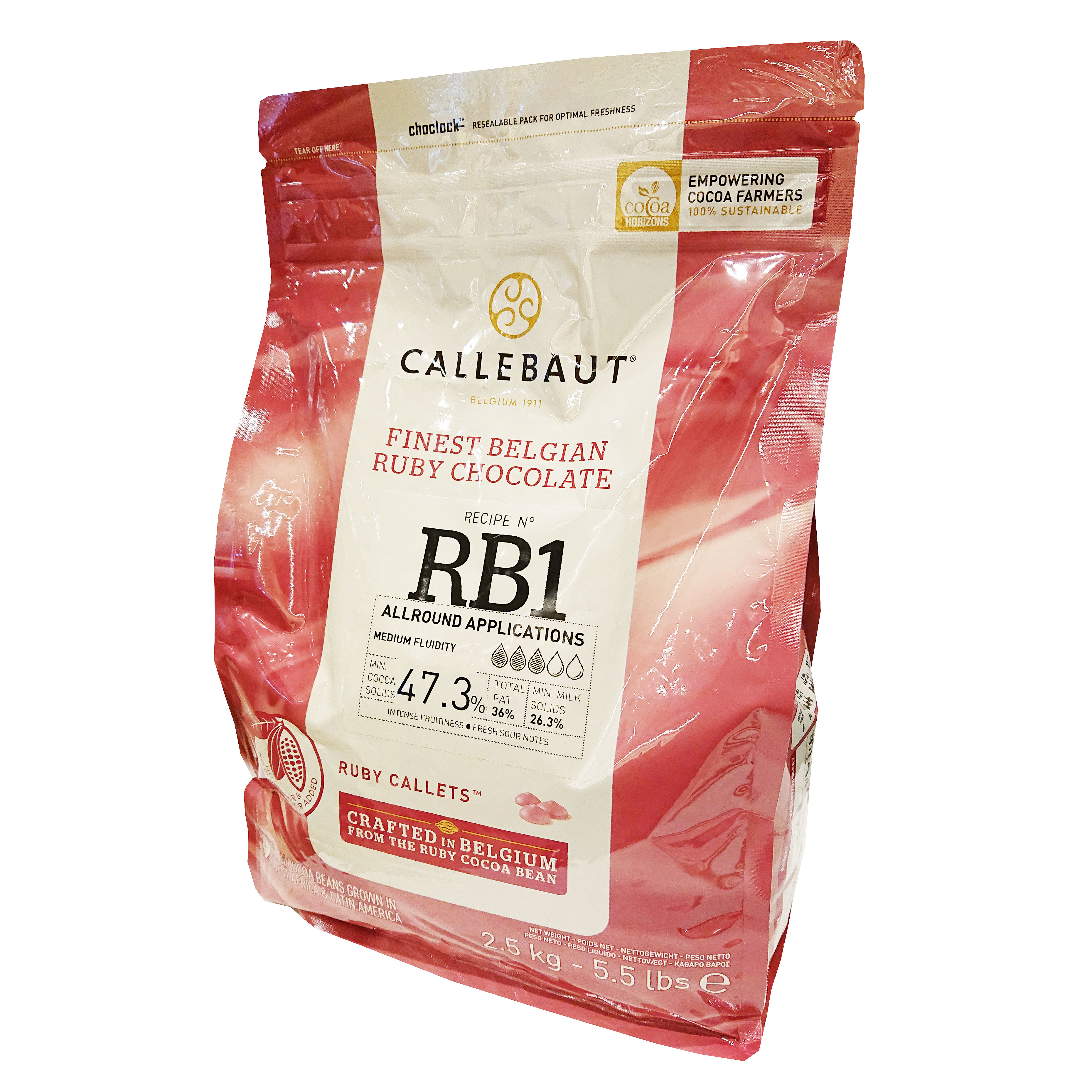 【カレボー/CALLEBAUT】ルビーチョコレート【2.5kg】製菓用チョコレート クーベルチュール ミルク ベルギー産