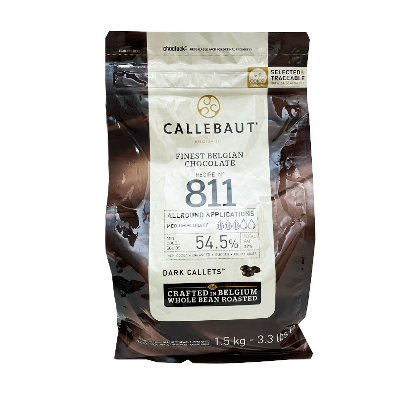 カレボー（ベルギー） 【カレボー/CALLEBAUT】811カレット　54.5％【1.5kg】製菓用チョコレート クーベルチュール スイート ベルギー産