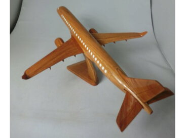 手作り木製模型 飛行機 エンブラエル EMB190 大 PLA-039 *模型*