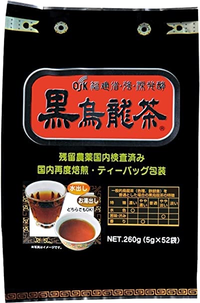 【送料無料！】OSK osk 黒烏龍茶 黒ウーロン茶ティーバッグ 52袋入　10個入