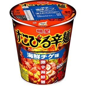 明星 すこびる辛麺 海鮮チゲ味 1ケース(12食入)