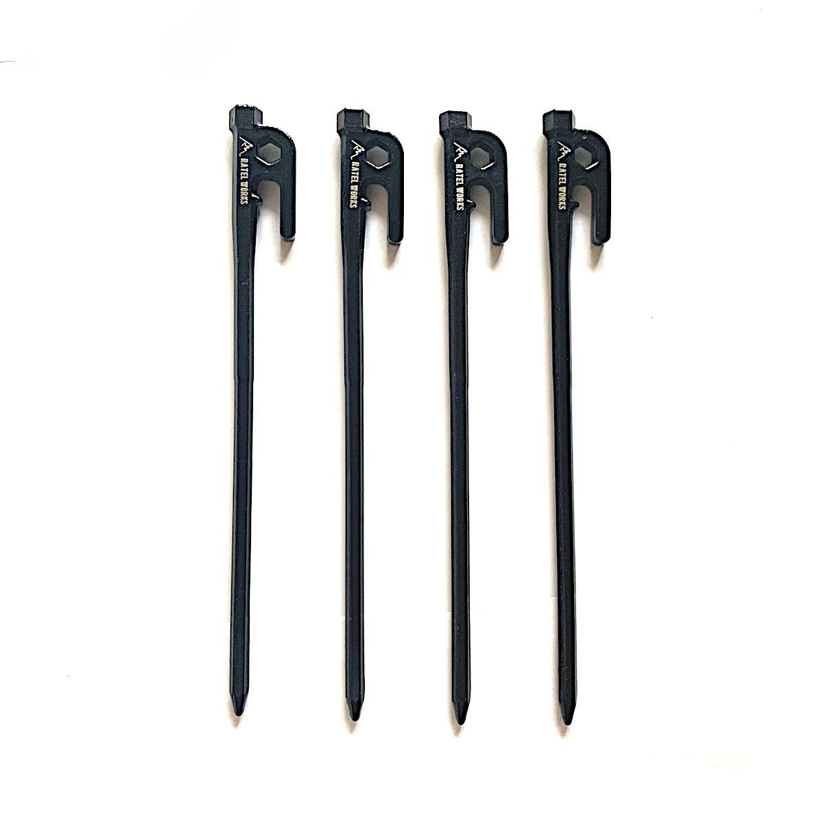 RATELWORKS ラーテルワークス Cast peg(鋳造ペグ) 25cm 4本セット タープ テント アクセサリー ペグハンマー キャンプ BBQ 野外フェス 設営 防災 バーベキュー アウトドア 強靭 頑丈 イベント (RWS0009)通販格安セール情報 楽天 通販