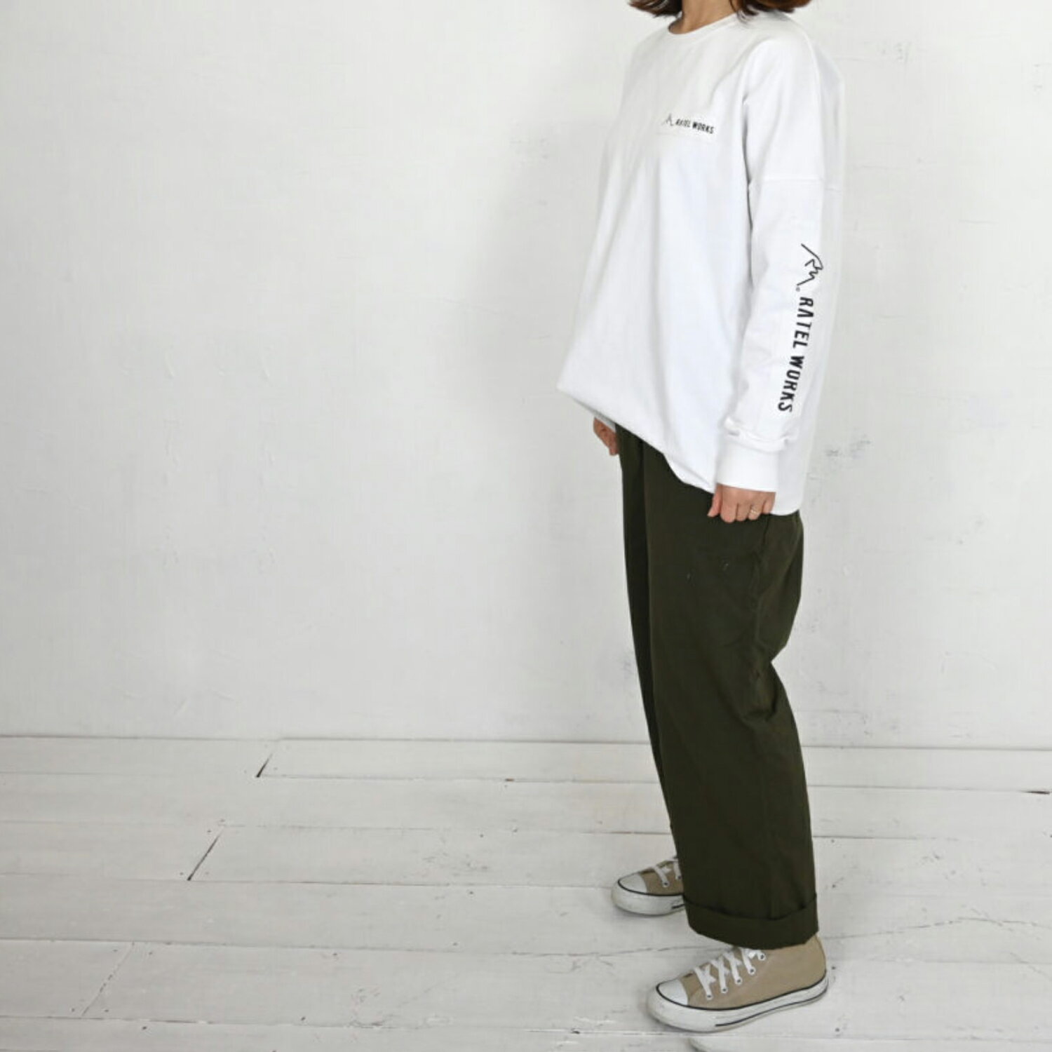 RATELWORKS 顼ƥ Long sleeve box logo teaʥ󥰥꡼֥ܥåƥ 󥺡ǥ ˥å ˽(RWS0022)