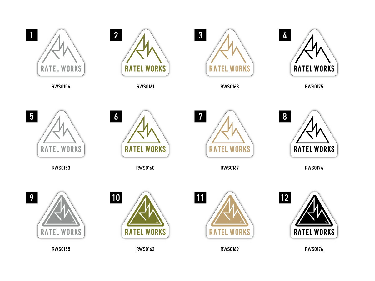 RATELWORKS　ラーテルワークス　ステッカー　プリントステッカー　ロゴステッカー