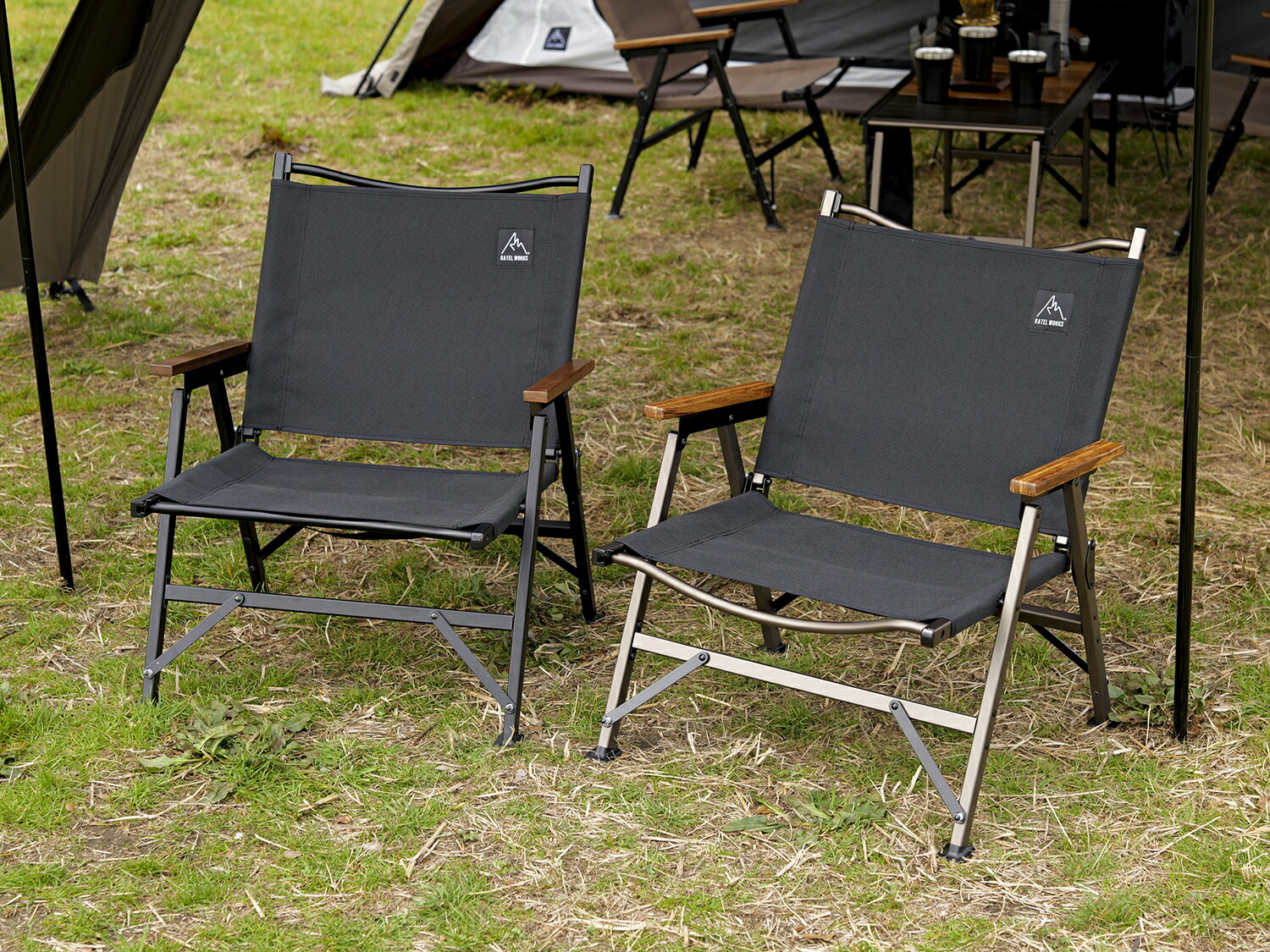 STORAGE COMPACT CHAIR（ストレージコンパクトチェア） RATELWORKS ラーテルワークス チェア キャンプ アウトドア バーベキュー BBQ 天然木 タフ アルミチェア コンパクト 収納 (RWS0045) 3