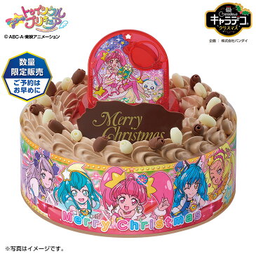 クリスマスケーキ　バンダイキャラデコクリスマススタートゥインクルプリキュアチョコレート(240_X)