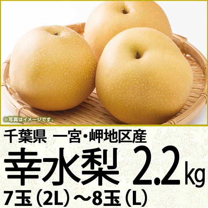 (銀行振込・コンビニ決済受付は終了しました)千葉県一宮・岬地区産幸水梨2．2kg7玉（2L）〜8玉（L）（220_22梨）のサムネイル