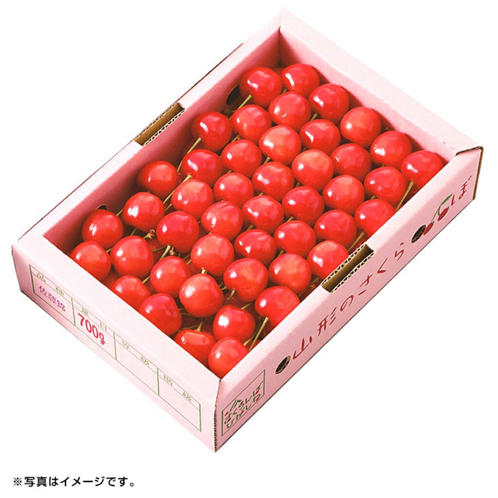 ギフト 産直 新鮮山形県東根市産さくらんぼ（佐藤錦または紅秀峰）置き並べ詰め（旬26-220）