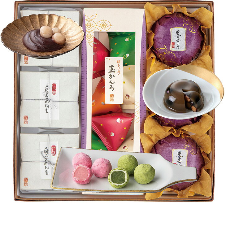 商品内容餡トリュフ玉かんろ7個入×1・黒豆つつみ×3・白玉あんも×3　各種アイコンアイコンの説明はこちら【カタログ掲載ページ】はこちら【お歳暮ギフトについてのご案内】はこちらお届け可能地域一部離島には配達ができません。詳しくはご案内をご確認ください。