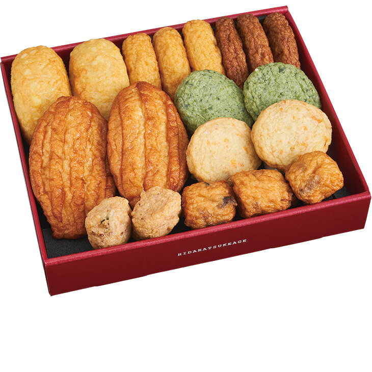 商品内容豆腐入りさつま揚げ×2、えそ棒天×3、いわし棒天×3、やさい天×2、いかニラ天×2、きのこ天×3、よもぎ天×2、いもにぎり×2●賞味期限：冷蔵にて7日　各種アイコンアイコンの説明はこちら割引情報（表示価格は税抜）【ネット割】カタログ掲載価格（黒字）3,180円↓販売価格2,862円【10％引】【カタログ掲載ページ】はこちら【お歳暮ギフトについてのご案内】はこちらその他特記事項　 ※こちらの商品は無包装のみの商品になります。先様に直接お届けする前提であり、お品物を包装せずに直接お届け伝票を貼り付けてのお届けとなります。お手持ちされるギフトとしては不向きですのでご注意ください。お届け可能地域一部離島には配達ができません。詳しくはご案内をご確認ください。創業1948年。鹿児島の黒酒・甘酒で仕上げた本場の味、特に人気のさつま揚げの詰合せ。