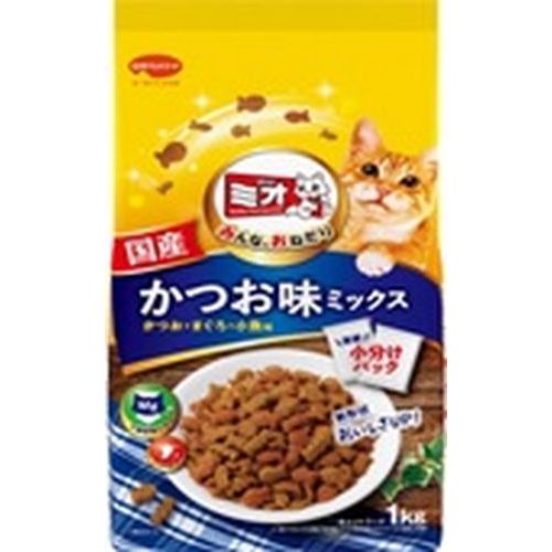 1kg日本ペットフード株式会社　みんな、おねだり「ミオ」。かつおとまぐろと小魚の旨みたっぷり粒に歯磨き粒をプラス。新鮮小分けパック！猫 フード ドライ 国産 全年齢 通常粒日本ペットフード株式会社　みんな、おねだり「ミオ」。かつおとまぐろと小魚の旨みたっぷり粒に歯磨き粒をプラス。新鮮小分けパック！