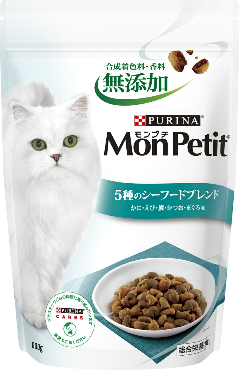 600gネスレ日本株式会社　贅沢食材のかにとえび、淡白な味わいの鯛、まぐろとかつお。厳選した5種のシーフード食材を絶妙にブレンド猫 フード ドライ 1〜6歳まで 通常粒ネスレ日本株式会社　贅沢食材のかにとえび、淡白な味わいの鯛、まぐろとかつ...