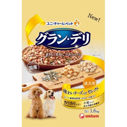 1.6kgユニ・チャーム株式会社　本物小魚や角切り素材粒などの素材が入った愛犬用の美味しいドライフードです。国産の総合栄養食タイプです犬 フード ドライ 国産ユニ・チャーム株式会社　本物小魚や角切り素材粒などの素材が入った愛犬用の美味しいドライフードです。国産の総合栄養食タイプです