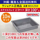 ★10枚セット★ ラショナル スチコン用 エナメルトレイ 2/3GN 2/3サイズ 深さ 100mm 325×354mm トレイとの接地面もムラなくきれい 熱伝導性◎ 均等な焼き色◎ RATIONAL 業務用 トレイ スチコン オーブン用 天板 2/3 エナメルトレー 全国送料無料 6014.2310 ★10枚★