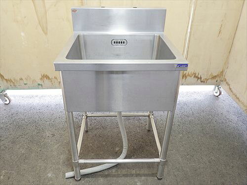 【中古】【送料都度見積】マルゼン 1槽シンク W600×D600×H850+BG150mm