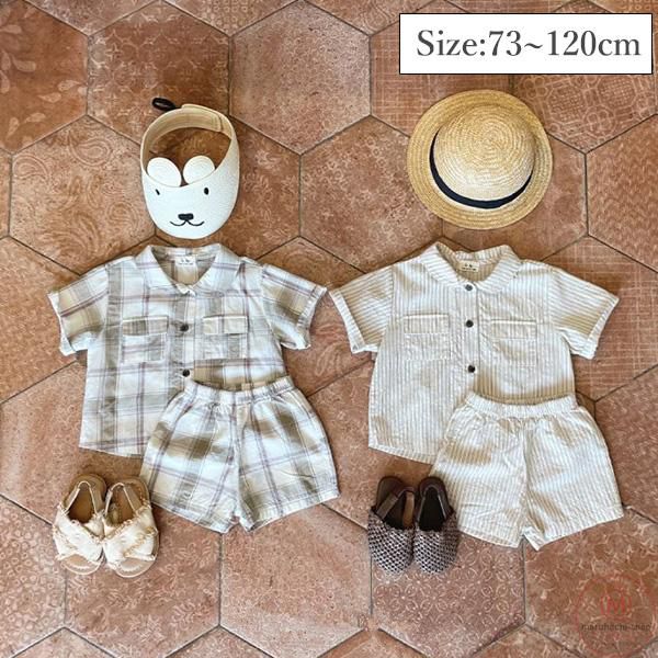 【楽天スーパーSALE】キッズ服 ベビー服 セットアップ 夏服 半袖 Tシャツ パンツ セーラー襟 男の子 女の子 子供服 上下セット ロンパース 出産準備 祝い