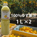 柚子果汁　100% 　1L × 2本 大分県日田市大山産 【 九州 大分県 日田市 農園直送 柚子果汁 柚子搾り 柚子酢 ビタミンC 調味料　】