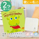 出産祝い カタログギフト のびのび Baby 2つ選べるみてみて！コース ＆ 今治タオル 名入れ ミッフィー ハンカチ セット【お祝い ギフト 男の子 女の子 赤ちゃん ・友達 人気 miffy】