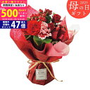 【今ならP5倍以上!☆クーポンも配布中】《母の日専用ギフト》そのまま飾れる 母の日ブーケ レッド《専用メッセージカード付き》5/12以降のお届け《直送便》/お母...