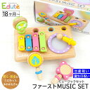 エデュテ ファーストMUSIC SET 出産祝いプレゼント 木のおもちゃ エデュテ ファースト MUSIC SET 安全基準ST合格【ギフトセット Edute 楽器 木製 子供 こども ベビー 男の子 女の子 知育 ファーストミュージック 天然木使用 1歳 2歳 ラッピング 包装】