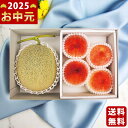 赤果肉メロン&桃の詰合せ《2025年 お中元専用商品 7/12〜8/12お届け予定(日時指定不可) 直送便》/御中元 夏ギフト スイーツ デザート フルーツ 果...