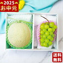 シャインマスカット(1房)・赤果肉メロン(1玉)《2025年 お中元専用商品 7/12〜8/3お届け予定(日時指定不可) 冷蔵 直送便》/御中元 夏ギフト スイ...