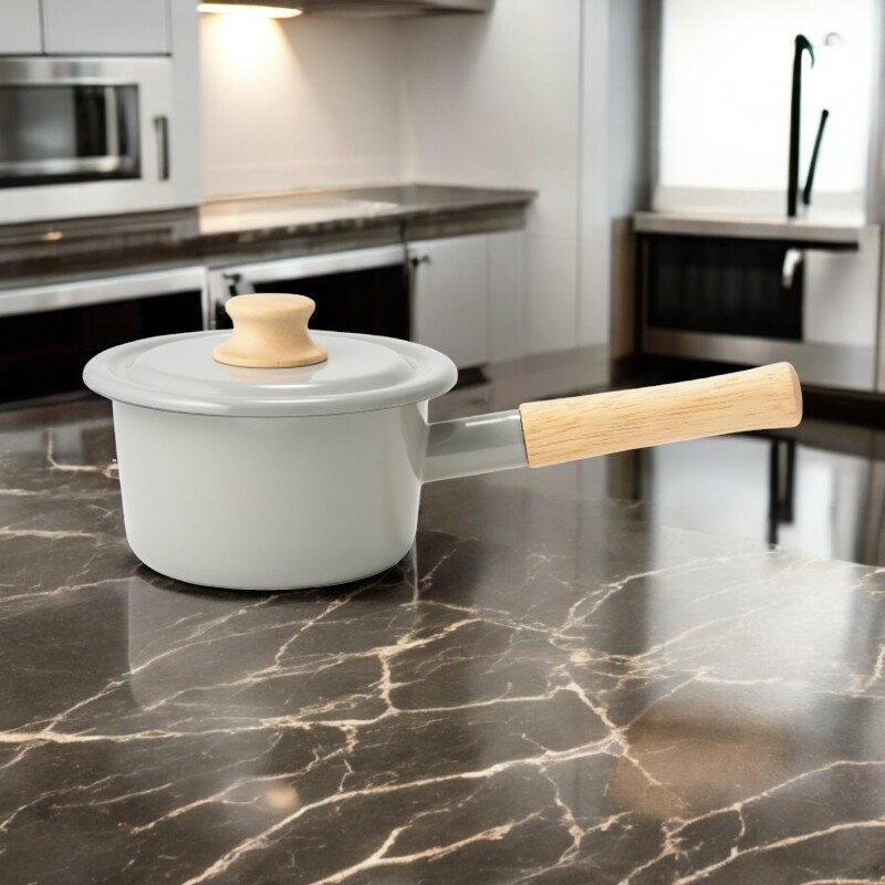 コットン ミルクパン（14cm） ライトグレー[CTN-14M.LG14CM]