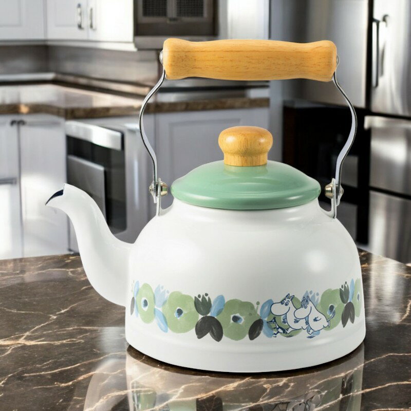 ムーミン フラワーガーデン ケトル（1.6l） オリーブ[MTH161.6L]