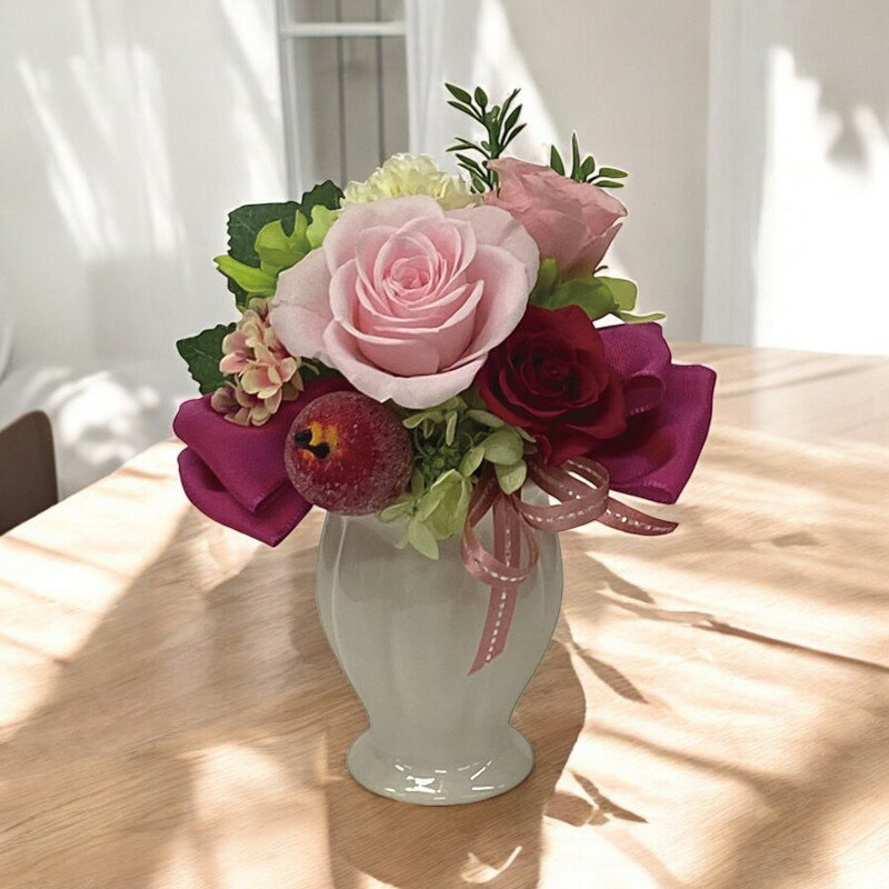 フェリス（プリザーブドフラワー）/ ピンク BC-13099-P 室内装飾品 花 グリーン ドライフラワー 内祝い お祝い お礼 出産内祝い 結婚内祝い ギフト お返し